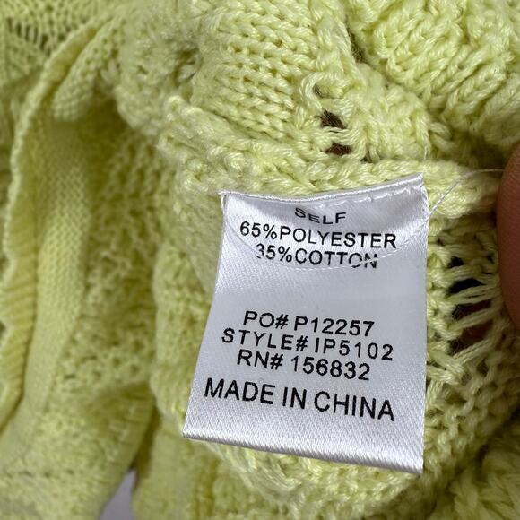 BiBi Womens Cropped Knit Sweater Sz XL Cottagecore Boho Dopamine Dressing Girly - Picture 6 of 7